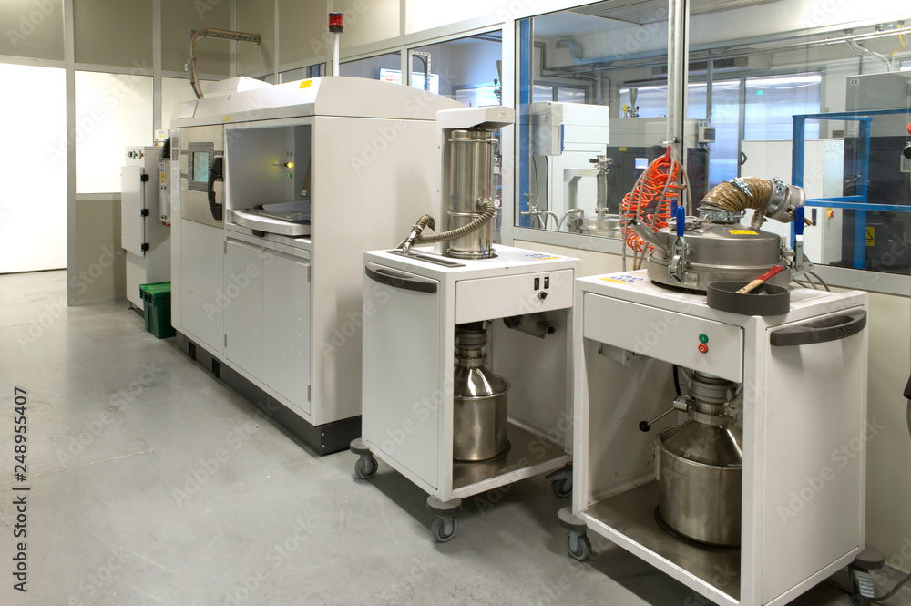 Metal 3D printer (DMLS) - Direct metal laser sintering (DMLS) is an additive manufacturing technique that uses a laser fired into a bed of powdered metal. Metal 3D printer (DMLS) - Direct metal laser sintering (DMLS) is an additive manufacturing technique that uses a laser fired into a bed of powdered metal.