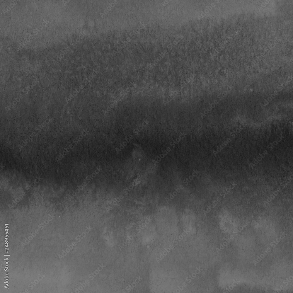 Fototapeta premium Black ink and watercolor textures on white paper background. Paint leaks and ombre effects. Hand painted abstract image. School blackboard.