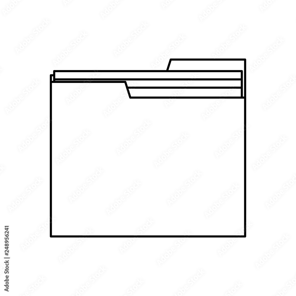 folder document symbol isolated in black and white folder document symbol isolated in black and white