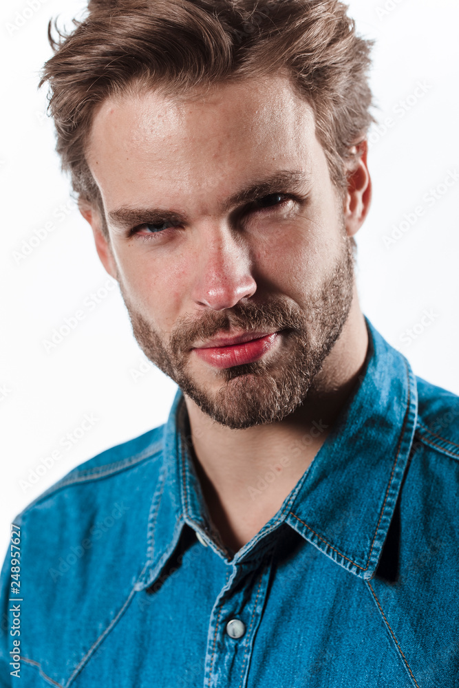 Strong man posing in studio Strong man posing in studio