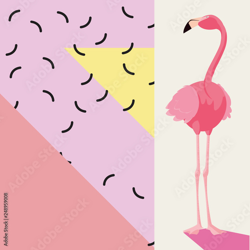 tropical flamingo design © djvstock