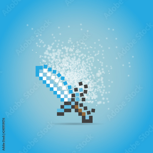 Sword pixel weapon illustration