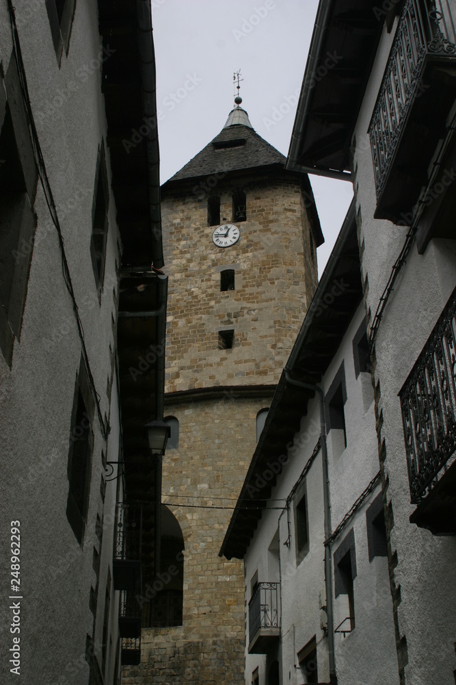 Village of Huesca in  Aragon. Spain