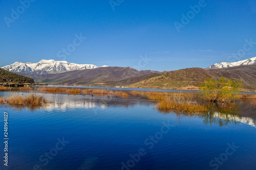 Wasatch Mountain Reflections in a Utah Lake