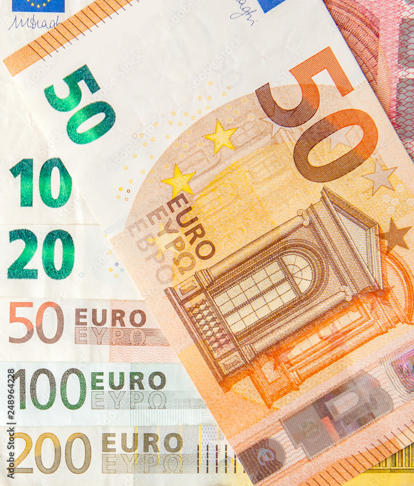 Euro Money. euro cash background. Euro Money Banknotes. Background from different euro banknotes close up Euro Money. euro cash background. Euro Money Banknotes. Background from different euro banknotes close up