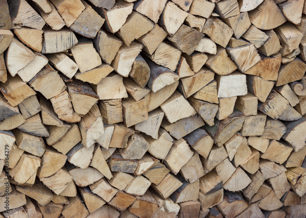 Background with chopped wooden logs Background with chopped wooden logs