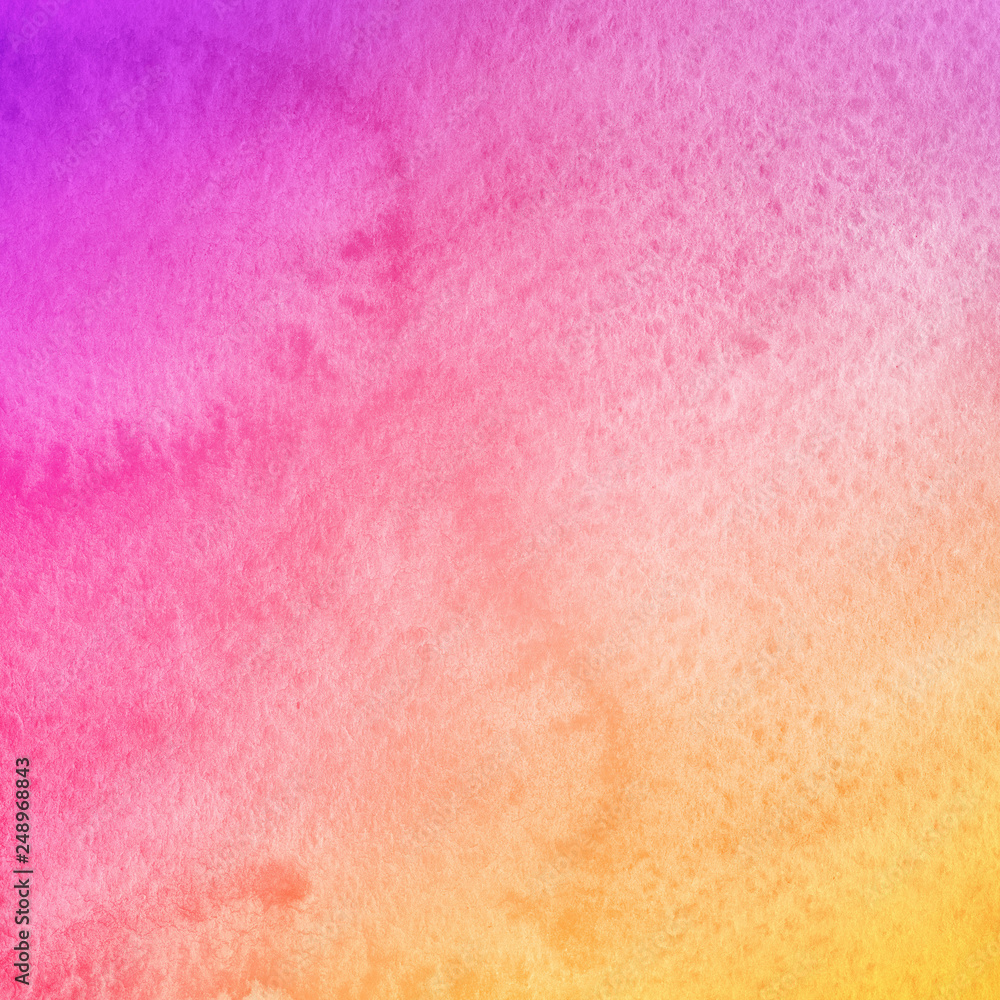 Fototapeta premium Colorful bright ink and watercolor textures on white paper background. Paint leaks and ombre effects. Hand painted abstract image.