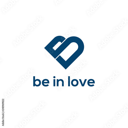 Monogram / Initial B As a Heart Logo Design Inspiration.