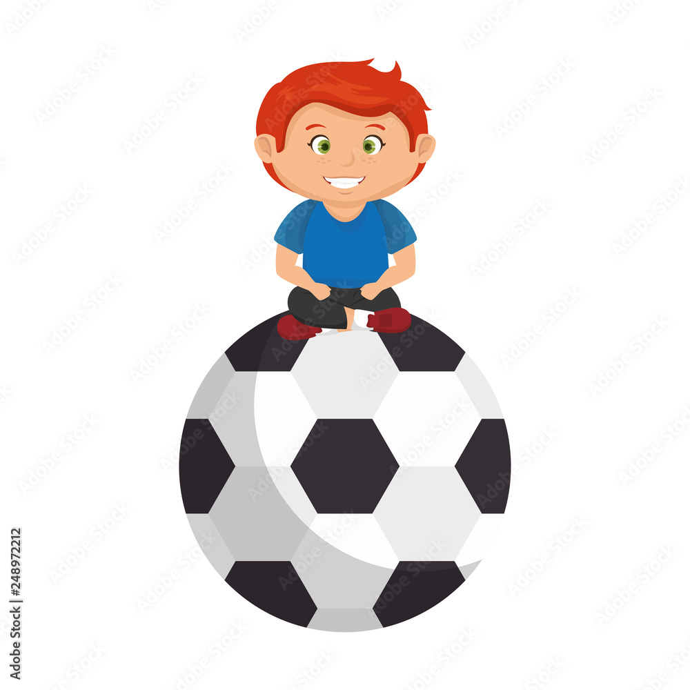 little boy with soccer balloon little boy with soccer balloon