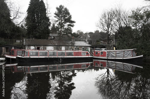 Canal boats on the Forth and Clyde Canal photo