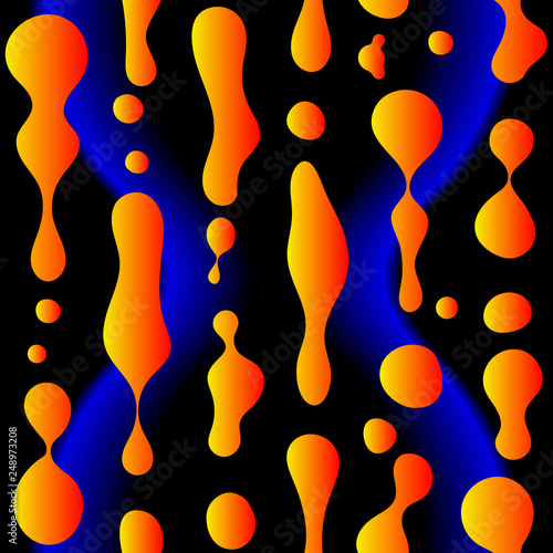 Orange and Blue Lava Lamp Background Pattern