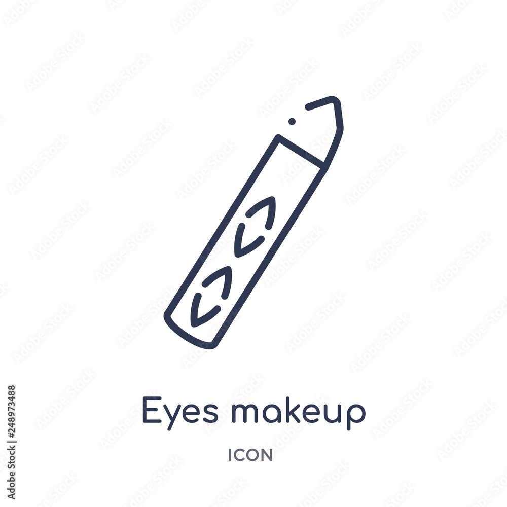 eyes makeup pencils icon from tools and utensils outline collection. Thin line eyes makeup pencils icon isolated on white background. eyes makeup pencils icon from tools and utensils outline collection. Thin line eyes makeup pencils icon isolated on white background.
