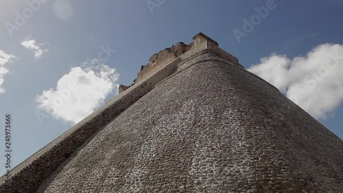 TIME LAPSE OF A MEXICAN PIRAMIDE UXMAL IN YUCATAN, EXCELENT FOR A TRAVEL VIDEO photo