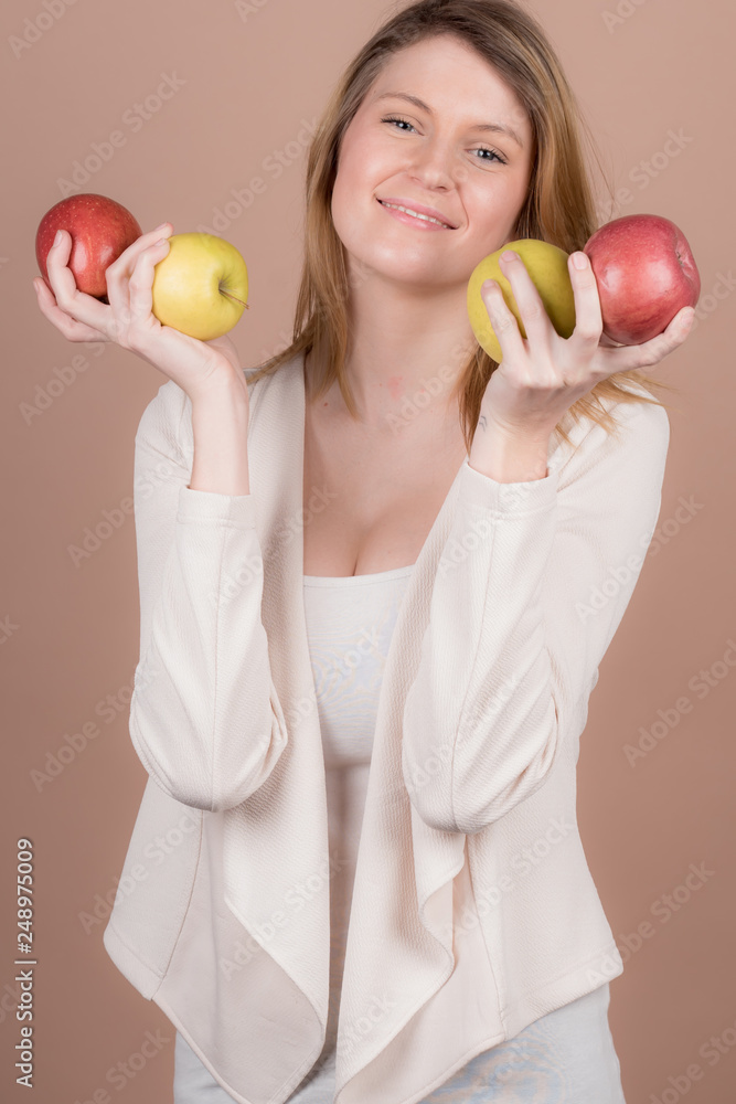 girl with an apple girl with an apple