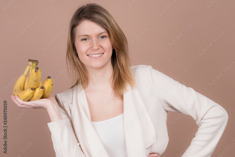 cute girl with a banana cute girl with a banana