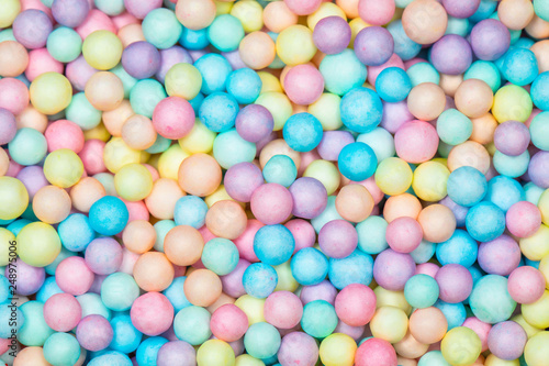 Colorful bright background, multi-colored balls. Sweet nice background candy. 