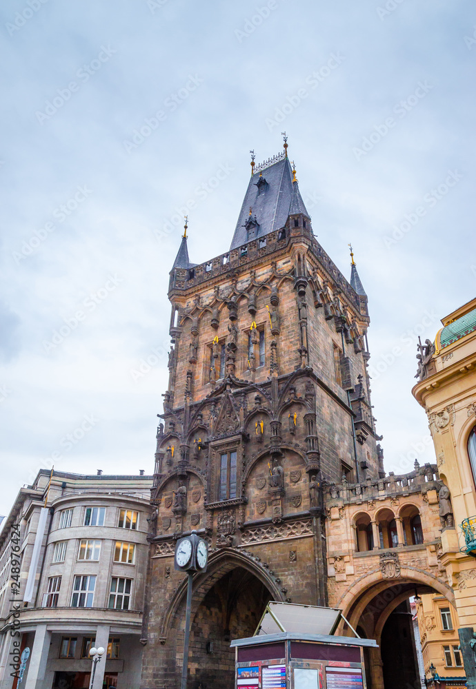 Fototapeta premium Cozy streets of Old Town Prague, Czech Republic.