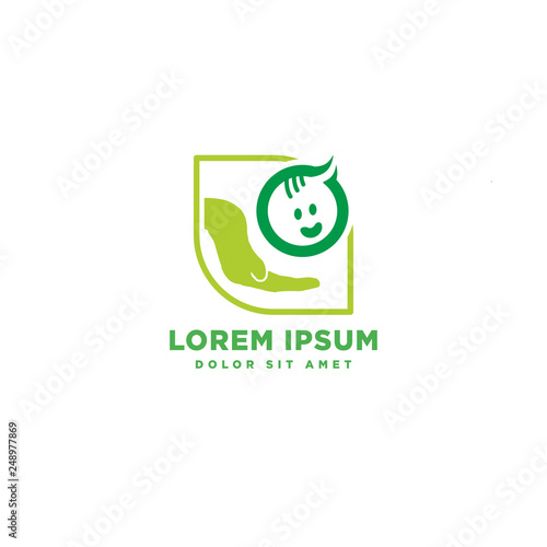 children care, baby care logo template icon element isolated