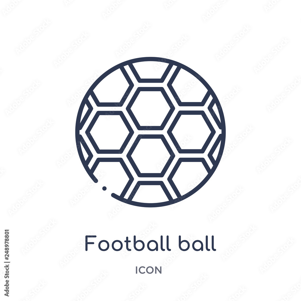 Fototapeta premium football ball icon from sports outline collection. Thin line football ball icon isolated on white background.