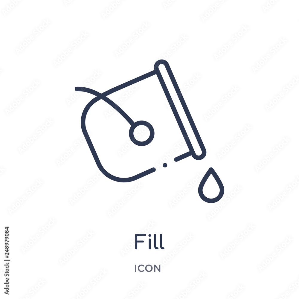 fill icon from social outline collection. Thin line fill icon isolated on white background. fill icon from social outline collection. Thin line fill icon isolated on white background.
