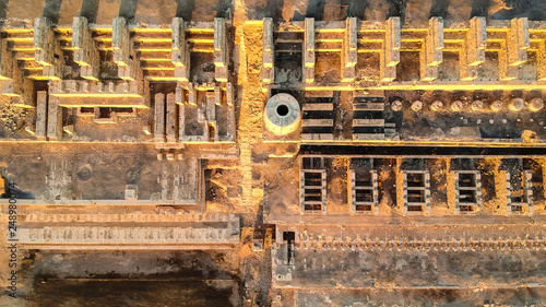 Aerial view of the Huanchaca ruins at Antofagasta, Chile photo