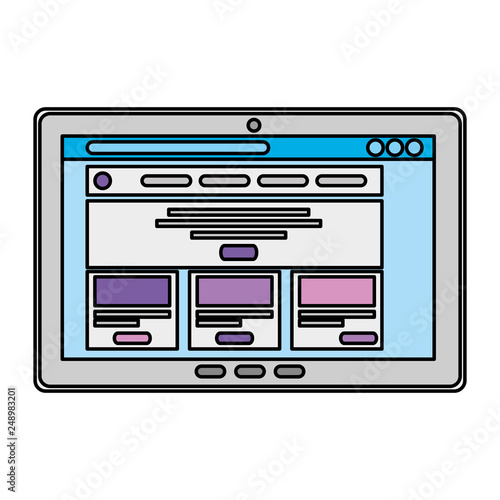 tablet device isolated icon