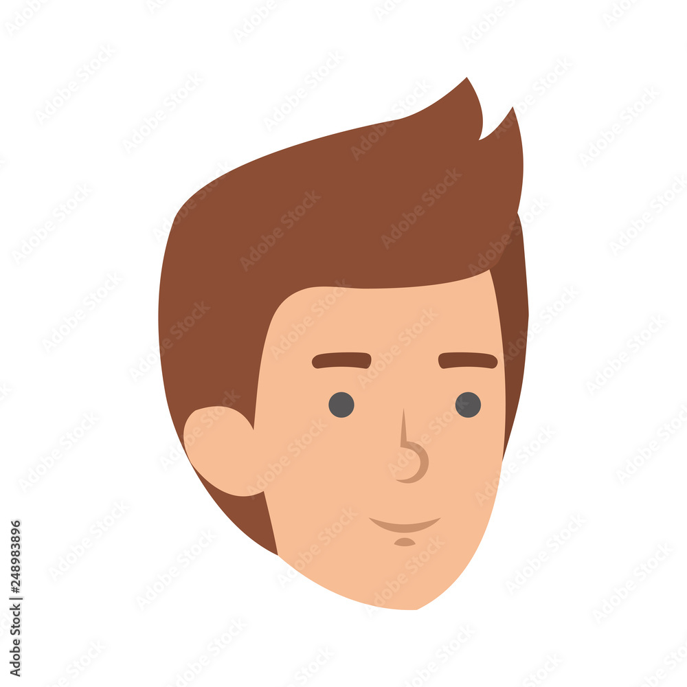 cute little boy head character cute little boy head character