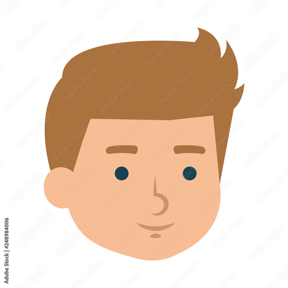 cute little boy head character cute little boy head character