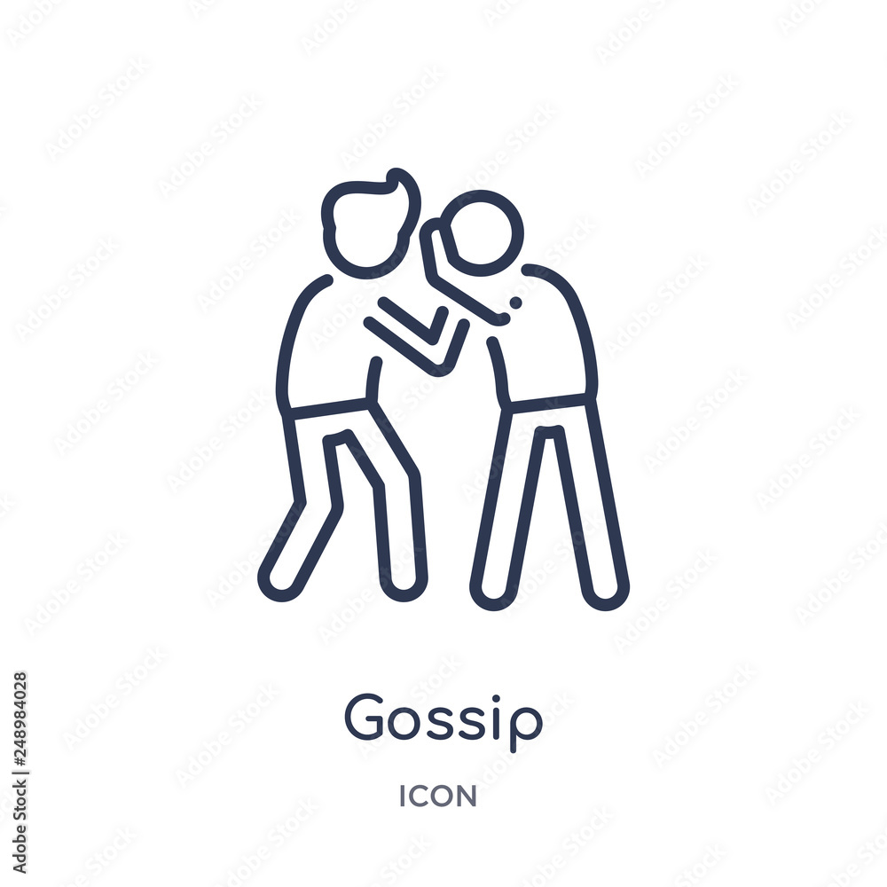 custom made wallpaper toronto digitalgossip icon from people outline collection. Thin line gossip icon isolated on white background.