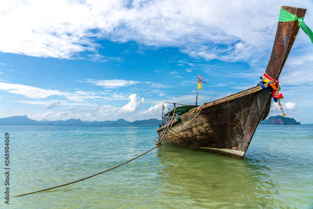 Take a longtail boat Sunshine at Sand and Sea Asia Beach PP Island, Krabi, Phuket, Thailand Destinations Beautiful Tropical Ocean Summer view Take a longtail boat Sunshine at Sand and Sea Asia Beach PP Island, Krabi, Phuket, Thailand Destinations Beautiful Tropical Ocean Summer view