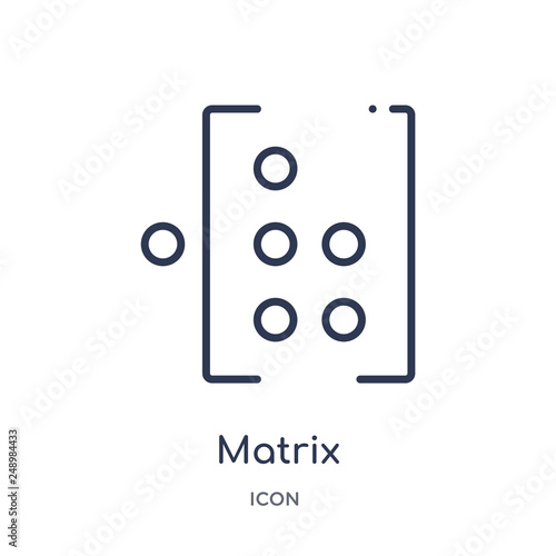 matrix icon from people outline collection. Thin line matrix icon isolated on white background.