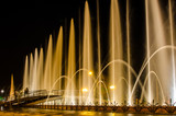Night view of illuminated Batumi Boulevard Dancing Fountain