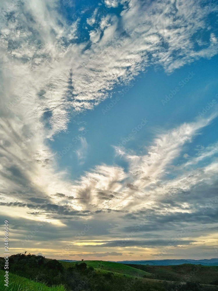 Fototapeta premium blue sky and clouds