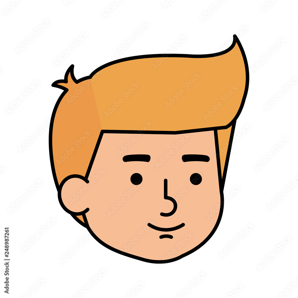 cute little boy head character cute little boy head character