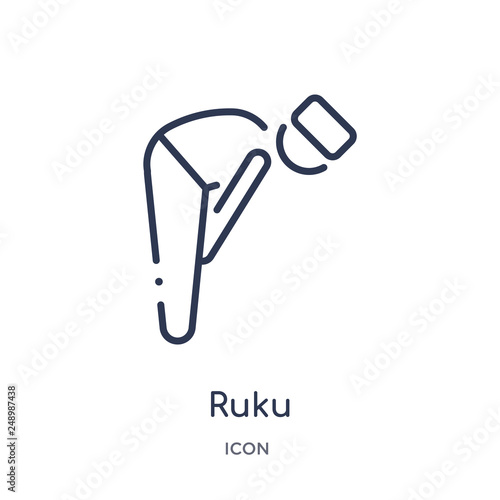 ruku icon from people outline collection. Thin line ruku icon isolated on white background.