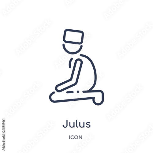 julus icon from people outline collection. Thin line julus icon isolated on white background.