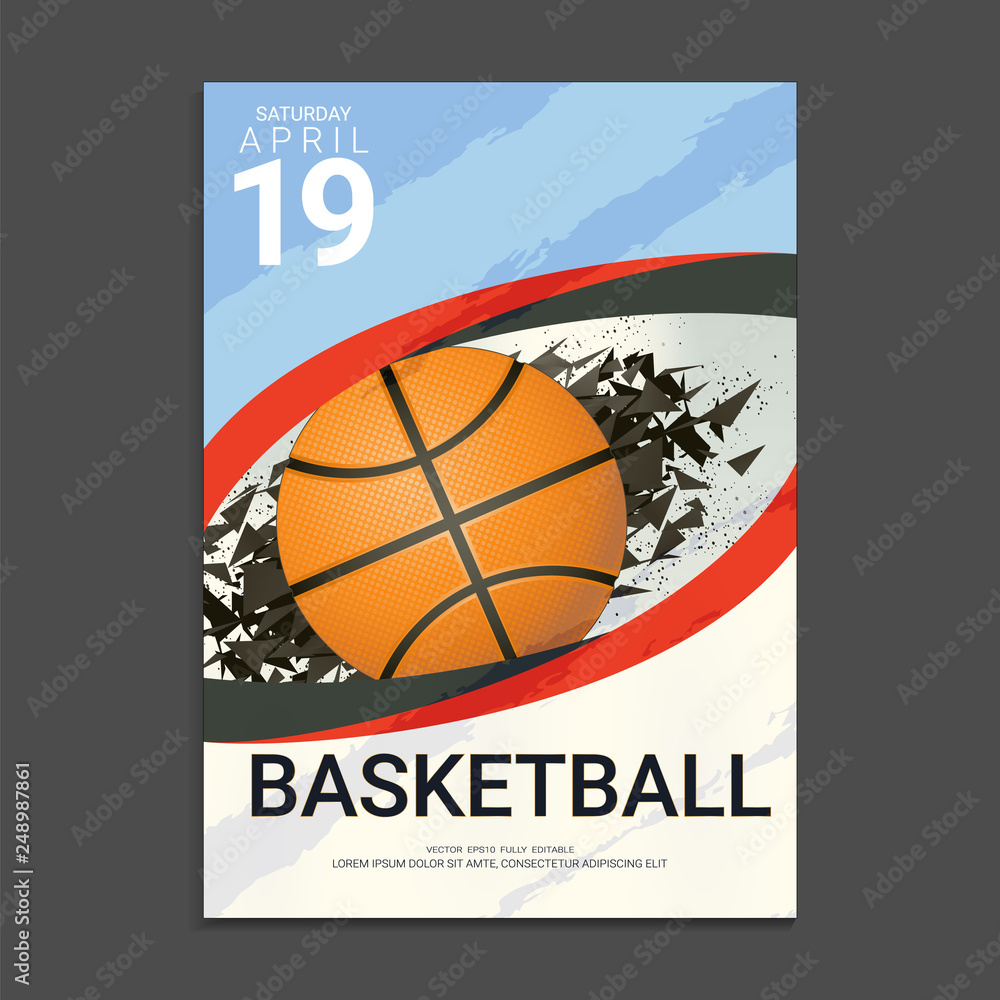 Flyer & Poster Cover design template for Basketball tournament or ...