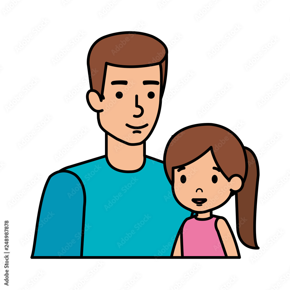 father with daughter characters father with daughter characters