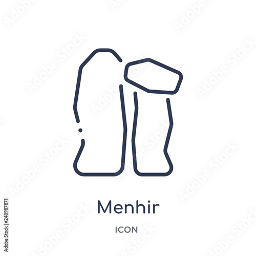 menhir icon from people outline collection. Thin line menhir icon isolated on white background.