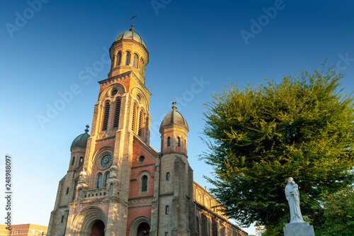 Jeondong Catholic Church, a historic site built in combination of Byzantine and Romanesque architectural styles located near Jeonju Hanok Village in city of Jeonju, South Korea photo