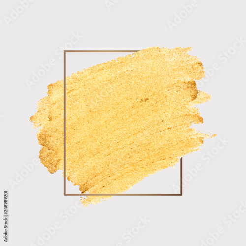 Gold brush stroke