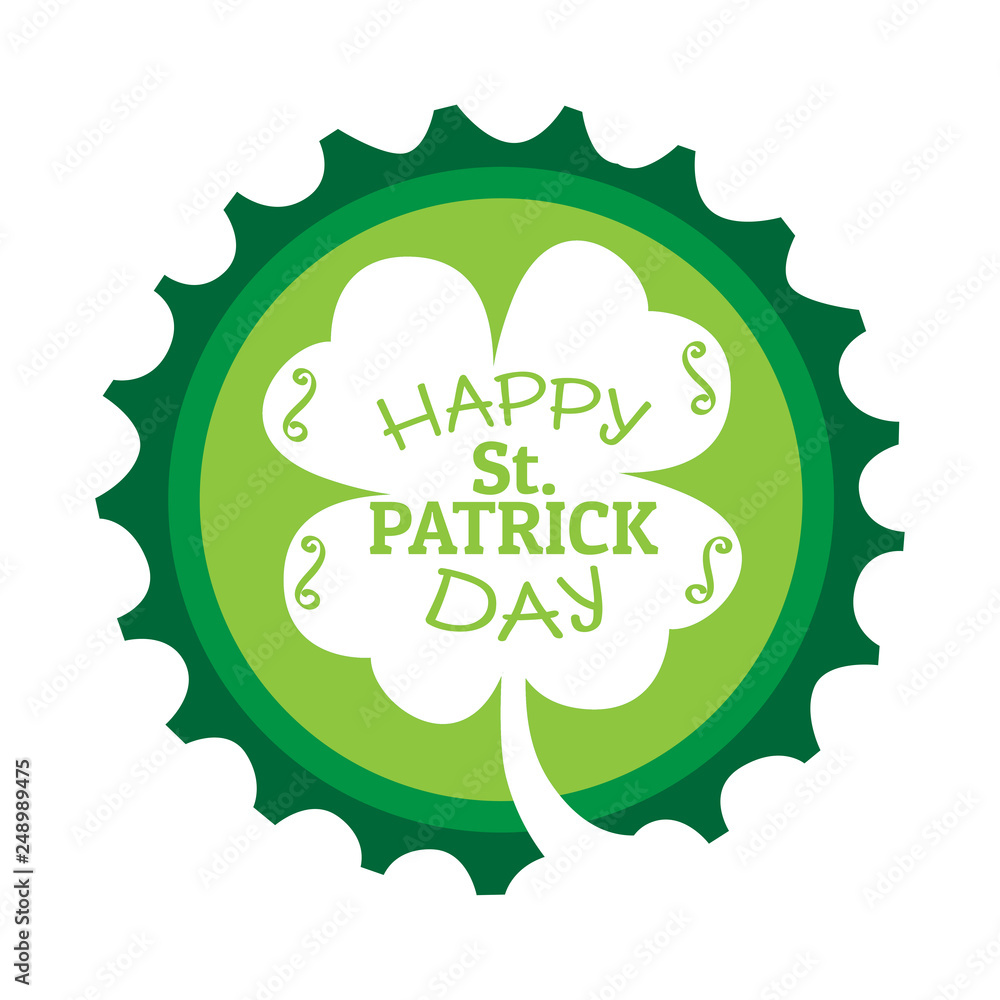 Isolated patrick day label. Vector illustration design Isolated patrick day label. Vector illustration design
