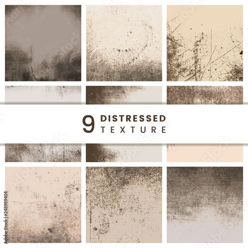 Beige distressed patterns set