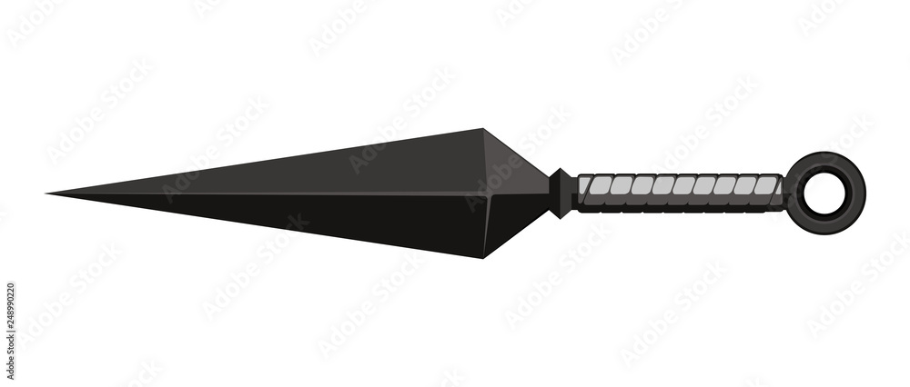 Kunai Japanese Taijutsu Knife Ninja Samurai: vetor stock (livre de  direitos) 1969838464