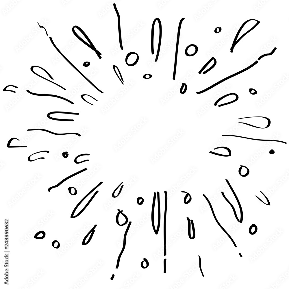 starburst hand drawn element vector starburst hand drawn element vector