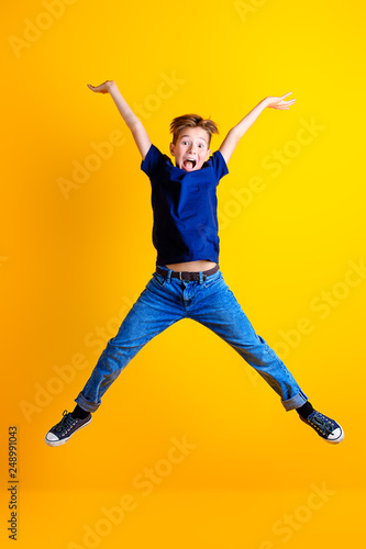 funny jumping boy