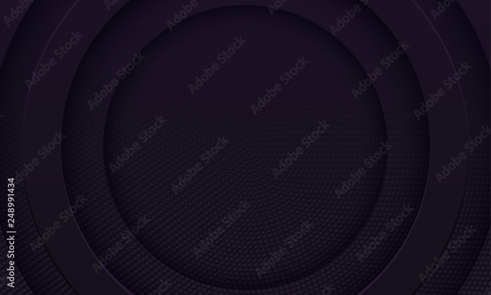 Purple abstract background with circles and dotted pattern.