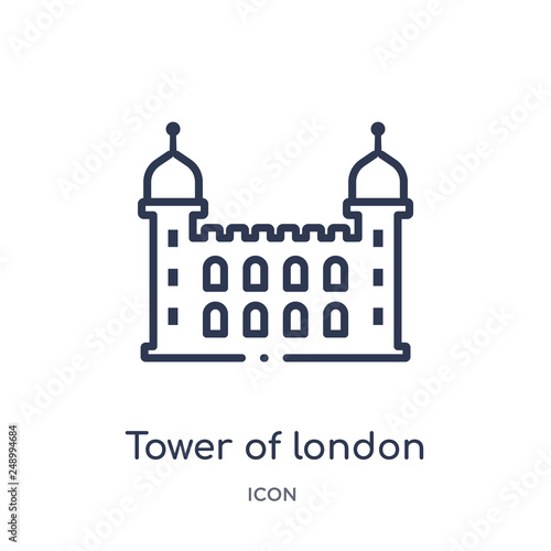 Canvas Print tower of london icon from monuments outline collection