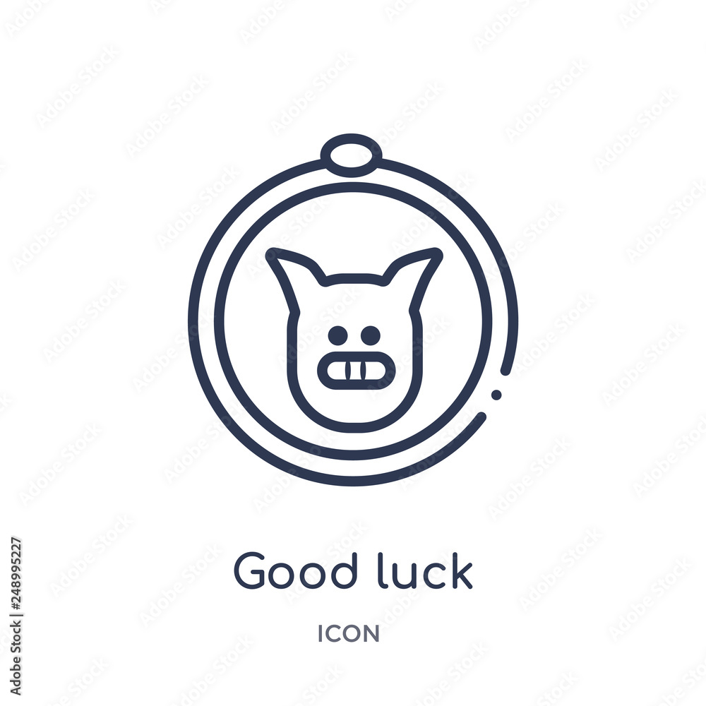 good luck icon from zodiac outline collection. Thin line good luck icon isolated on white background. good luck icon from zodiac outline collection. Thin line good luck icon isolated on white background.