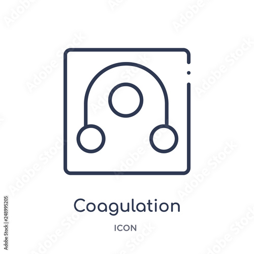 coagulation icon from zodiac outline collection. Thin line coagulation icon isolated on white background. photo